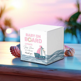 Rosa Nautical Baby på babyduschen ombord Presentaskar