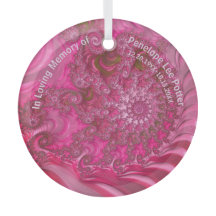 Rosa Nautilus Fractal Memorial Suncatcher