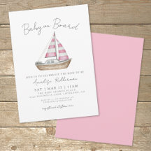 Rosa nautisk babyfest
