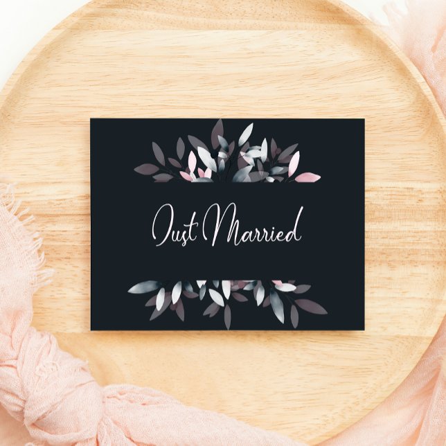 Rosa Navy Elegant Watercolor Blommig Nygift (Skapare uppladdad)