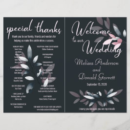 Rosa Navy Elegant Watercolor Foled Fullt Program