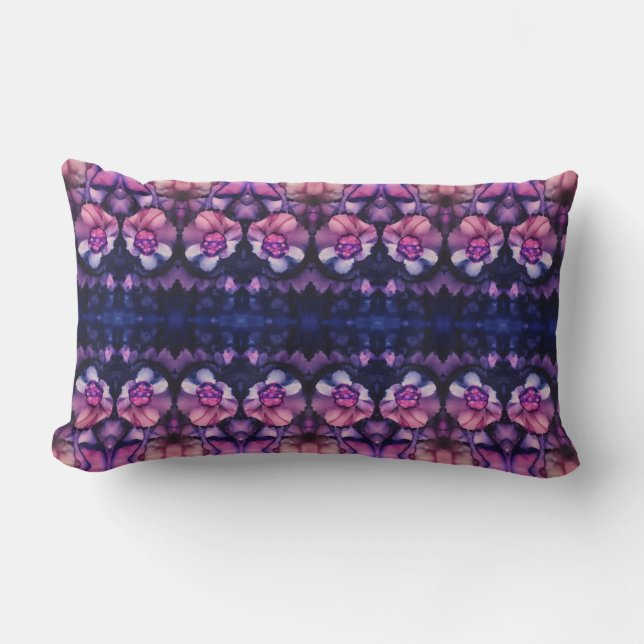 Rosa Navy Kaleidoscope Lumbarkudde (Framsida)