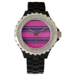 Rosa Navy Rand Armbandsur