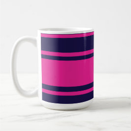 Rosa Navy Rand Kaffemugg