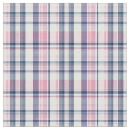 Rosa Navy White Preppy Madras Stil Play Sz2#3 Tyg