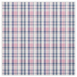 Rosa Navy White Preppy Madras Stil Play Sz2#3 Tyg