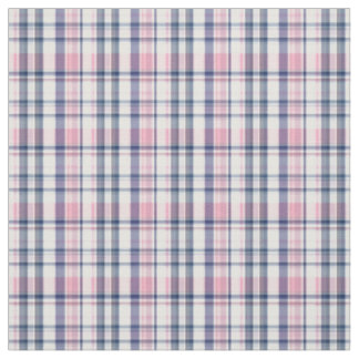 Rosa Navy White Preppy Madras Stil Play Sz2#3 Tyg