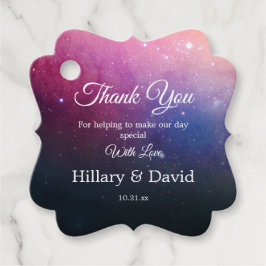 Rosa Nebula Clouds Gåvor Etiketter