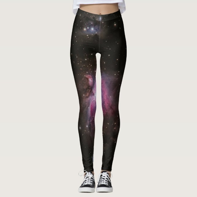 Rosa Nebula Galaxy Leggings (Framsida)