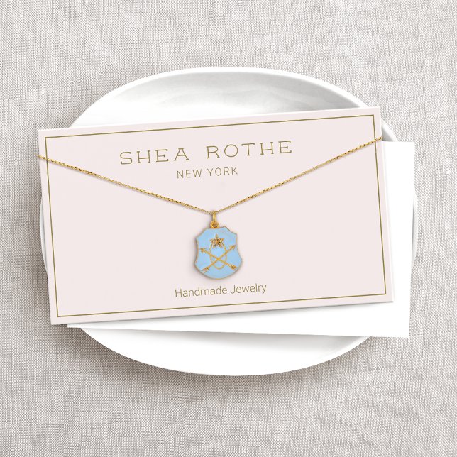 Rosa Necklace Bracelet Visning Card Visitkort (Skapare uppladdad)