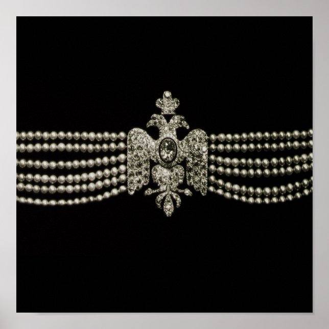 Rosa Necklace ~ Skriv ut/Poster Poster (Framsidan)