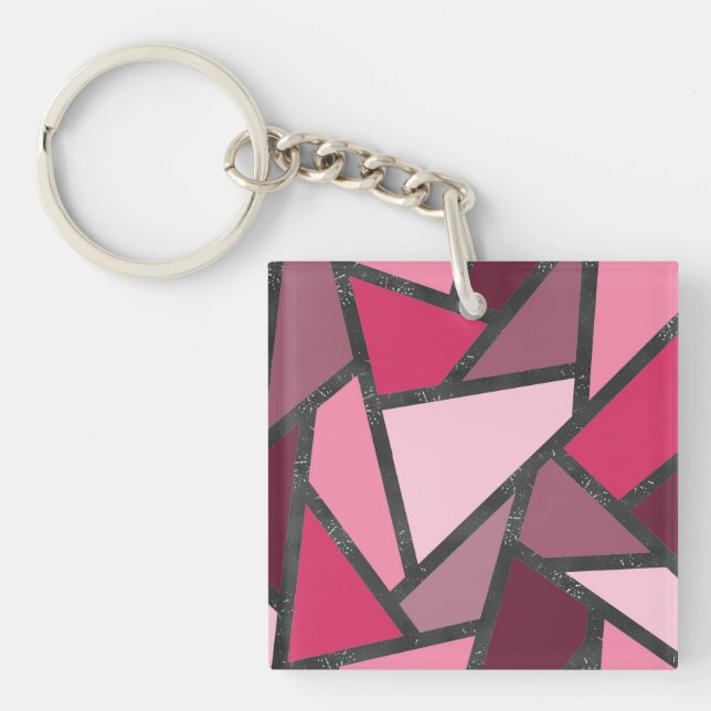 Rosa nedfläckad glas mönster (Framsidan)