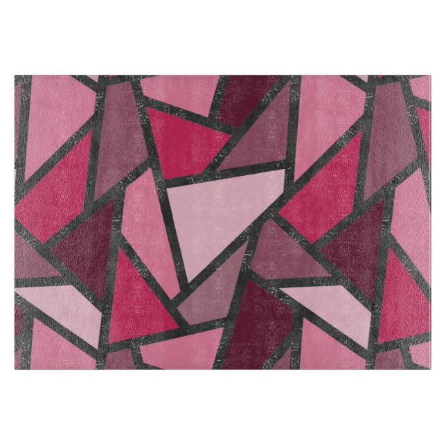 Rosa nedfläckad glas mönster (Framsidan)