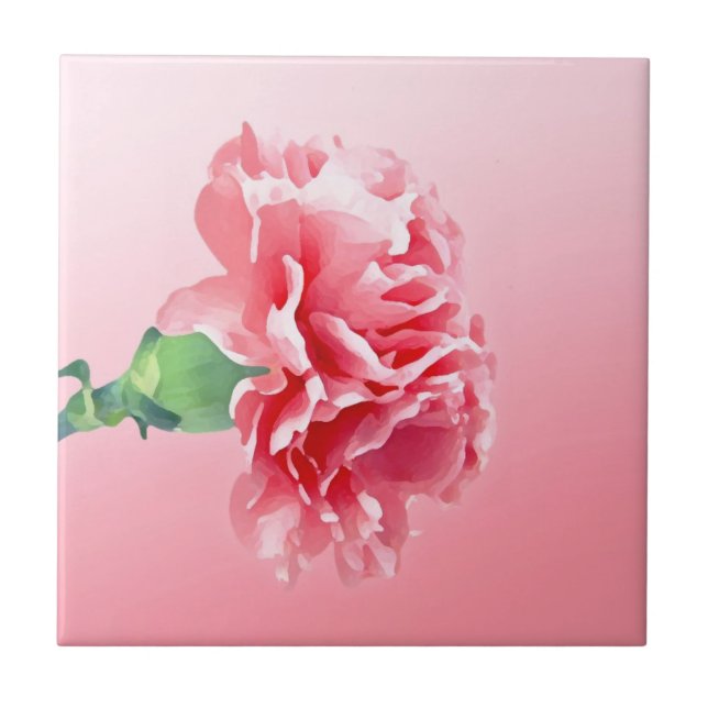 Rosa nejlika kakelplatta (Framsidan)