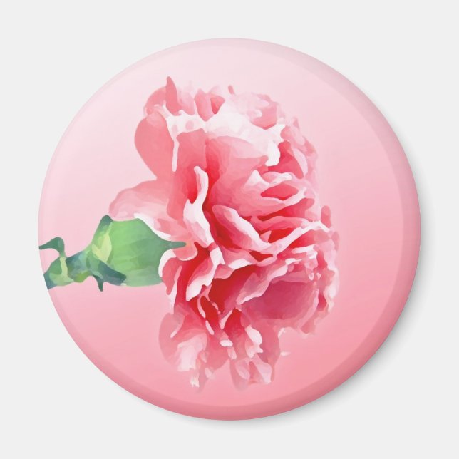 Rosa nejlika magnet (Framsidan)