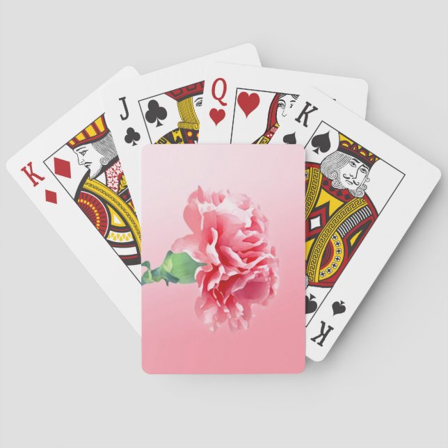 Rosa nejlika spel kort (Baksidan)