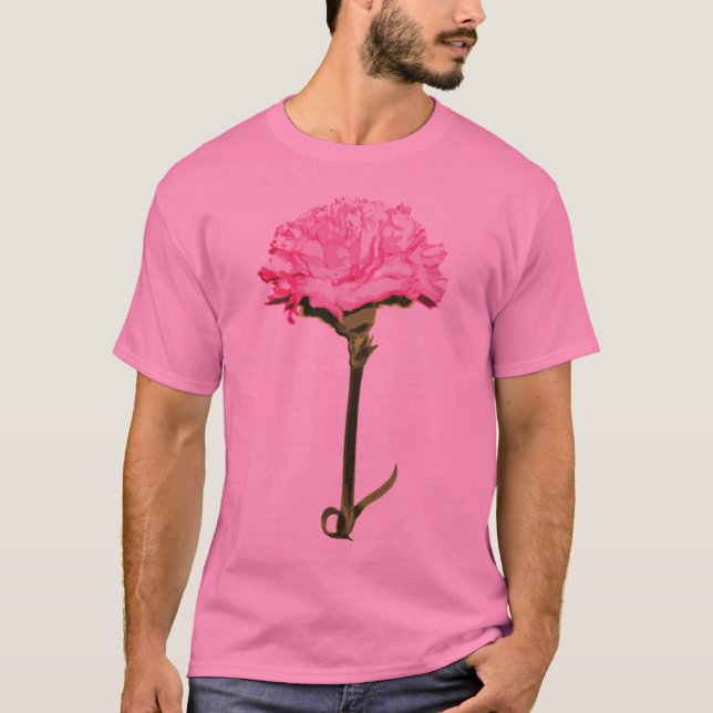 Rosa nejlika t-shirt (Framsida)