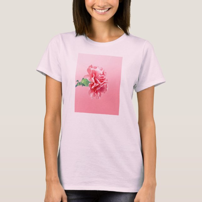 Rosa nejlika tee shirt (Framsida)