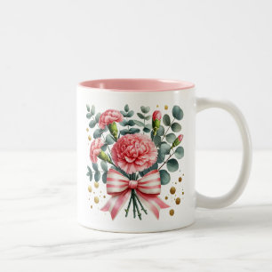 Rosa Nejlikakaffe kopp, Blommig kaffemugg
