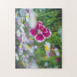 Rosa nejlikor med daisy pussel