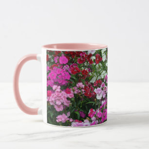 Rosa nejlikor mugg