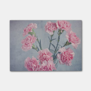 Rosa nejlikor post-it block