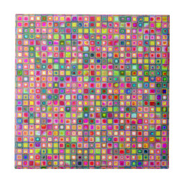 Rosa "nejlikor" Texturerade mosaikplattor Mönster Kakelplatta