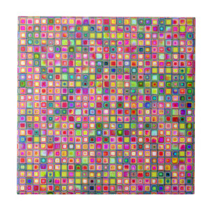 Rosa "nejlikor" Texturerade mosaikplattor Mönster Kakelplatta