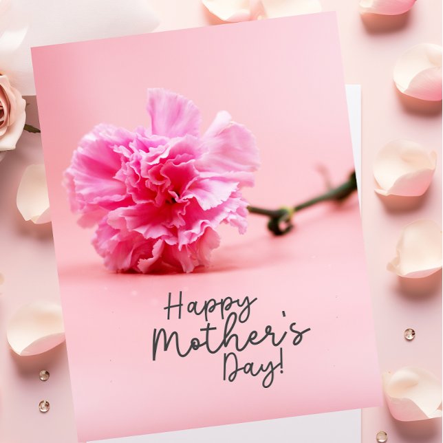 Rosa nejlikor till Mamma på Mors dag Kort (Skapare uppladdad)