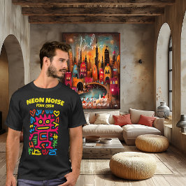 Rosa Neon Alien - Funky PEG Art Creator T Shirt