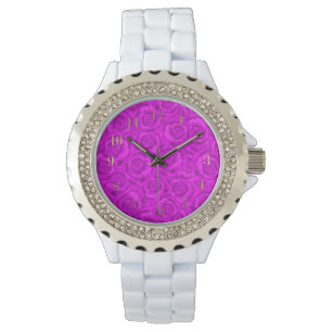 Rosa neon armbandsur
