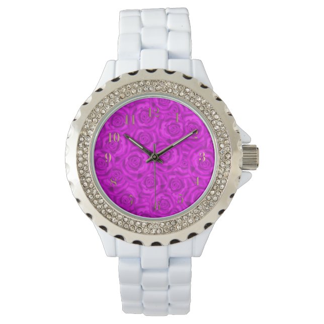 Rosa neon armbandsur (Framsida)