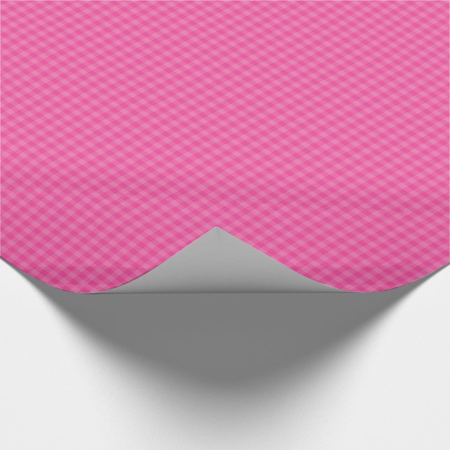 Rosa-Neon-Brown-Coll-GINGHAM-08-GIFT WRAP PAPER Presentpapper (Hörn)