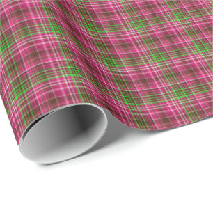 Rosa-Neon-Brown-Coll-PLAID-01-GIFT WRAP PAPER Presentpapper
