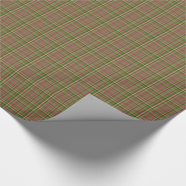 Rosa-Neon-Brown-Coll-PLAID-02-GIFT WRAP PAPER Presentpapper (Hörn)