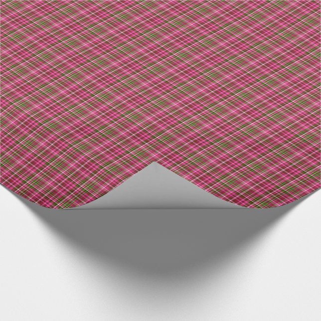 Rosa-Neon-Brown-Coll-PLAID-04-GIFT WRAP PAPER Presentpapper (Hörn)