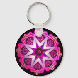 Rosa Neon Kaleido-Star Nyckelring