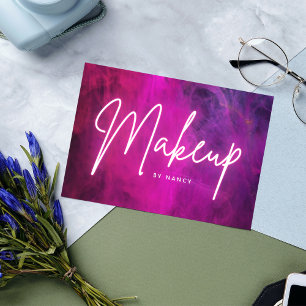 Rosa Neon Makeup Artist Visitkort