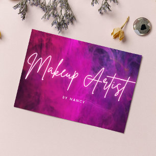 Rosa Neon Makeup Artist Visitkort
