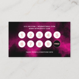 Rosa neon & röknagelstudio/Techniker Lojalitetskort