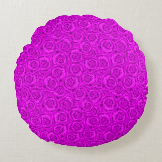 Rosa neon rund kudde (Framsidan)