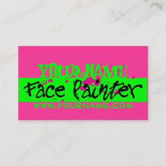 Rosa neon visitkort