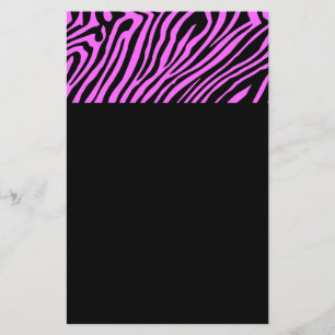 Rosa neonfärg zebra mönster flygblad