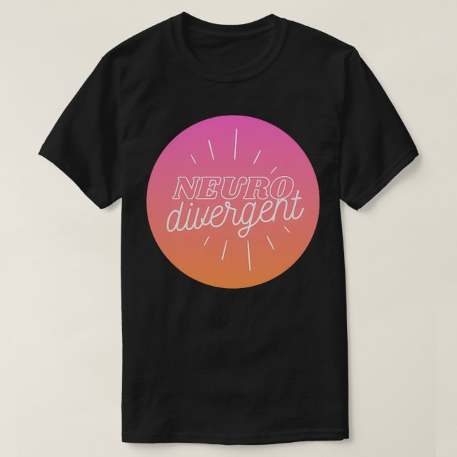 Rosa Neurodivergent T Shirt (Design framsida)