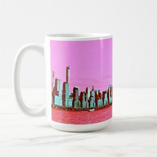 Rosa New York City Mugg av Tamara Diaz Art 