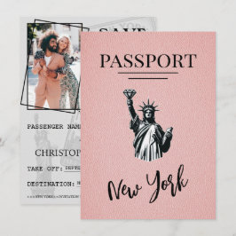 Rosa New York City Passport Spara datum Datumet