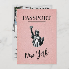 Rosa New York City Passport Spara datum Spara Datumet
