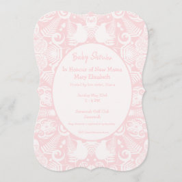 Rosa New Zealand Tribal Design Baby Shower Inbjudningar