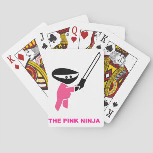 Rosa Ninja med Sword Spel Kort