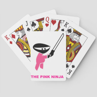 Rosa Ninja med Sword Spel Kort